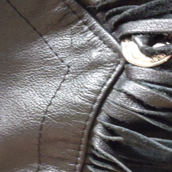 Women’s Rare  Vintage leather Concho fringe cropped jacket - Picture 17 of 17